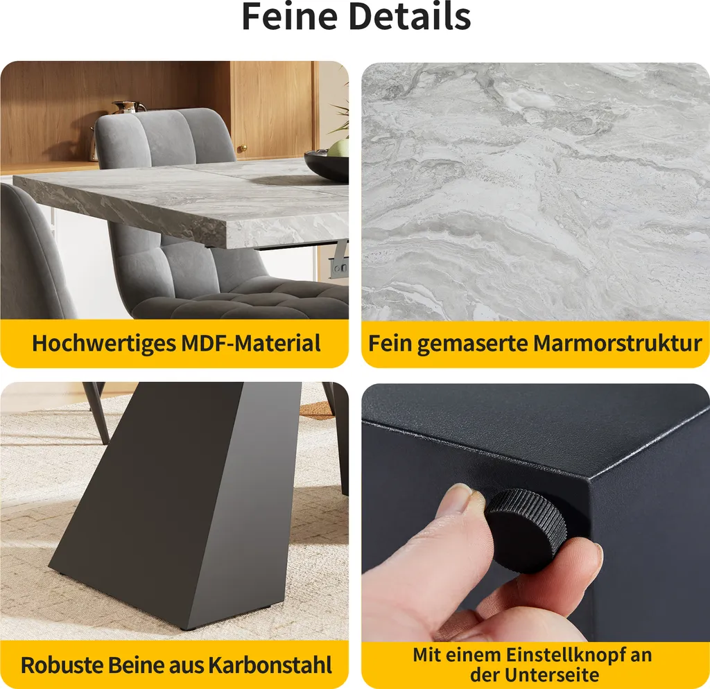 Table Grise Extensible Gain de Place : Solution Repas et Bureau 2-en-1 - 4