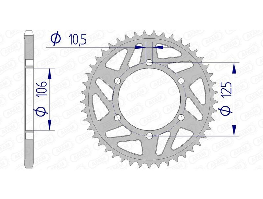 AFAM Kettenrad Alu Standard - 520 Produktbild 