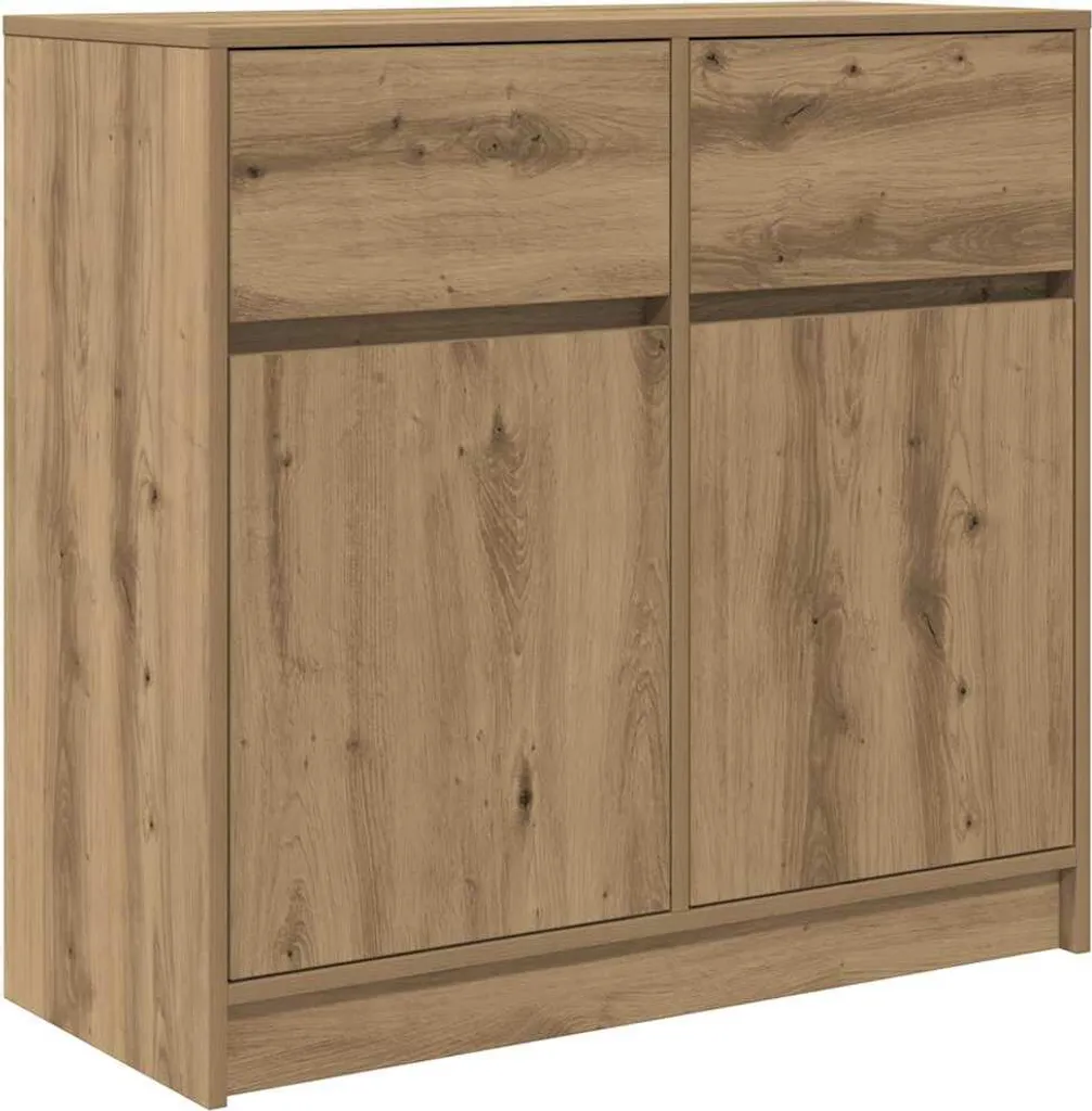 SYFAX Mobiletto Ingresso Rovere 80cm - Credenza con Cassetto Salvaspazio