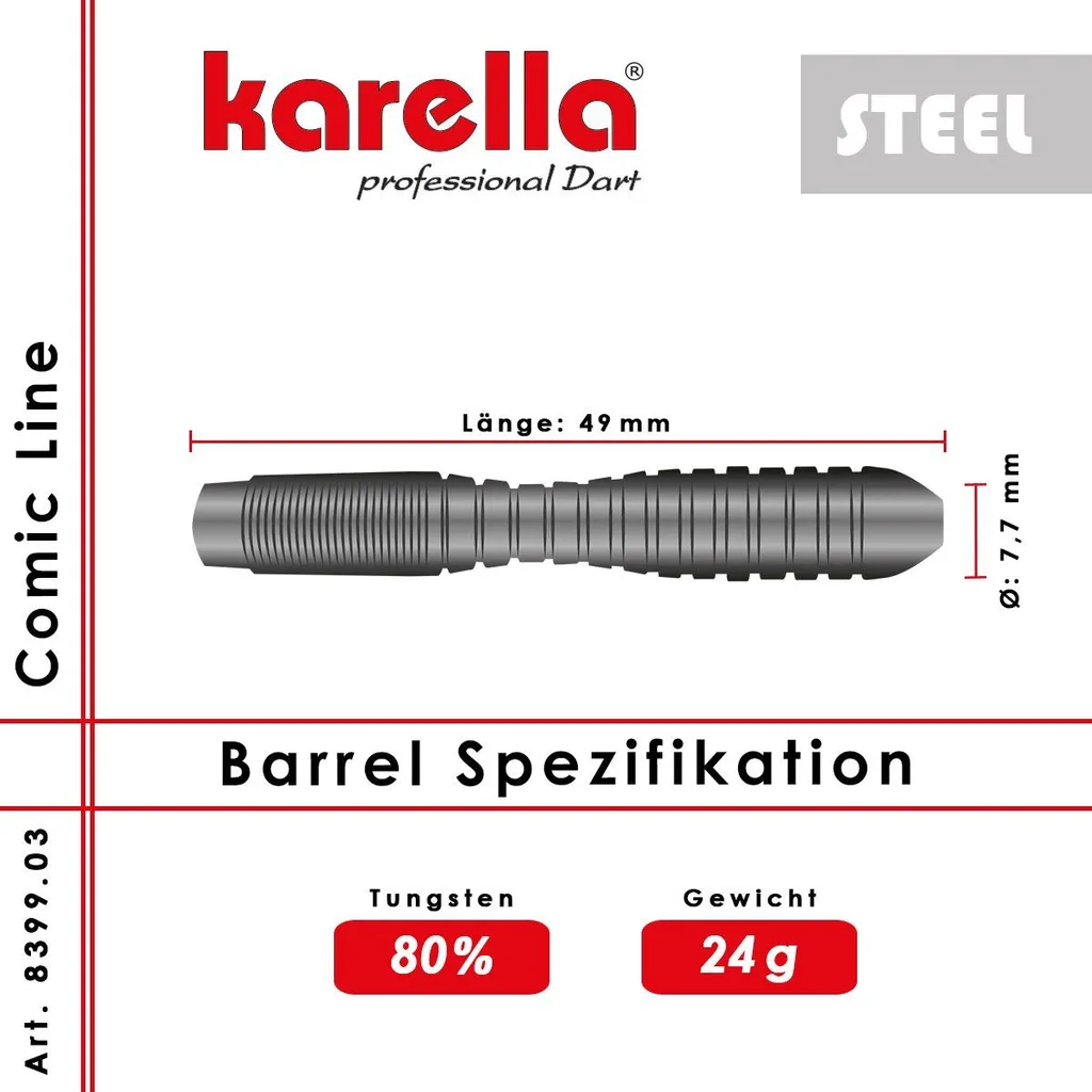 Fléchette Karella Comic Line CL-3 Idéale pour Compétition et Loisir - 4