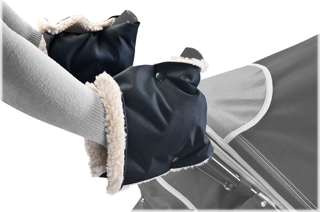 Rukávnik na kočík 2 ks Sensillo 45x21 black Obrázok produktu 
