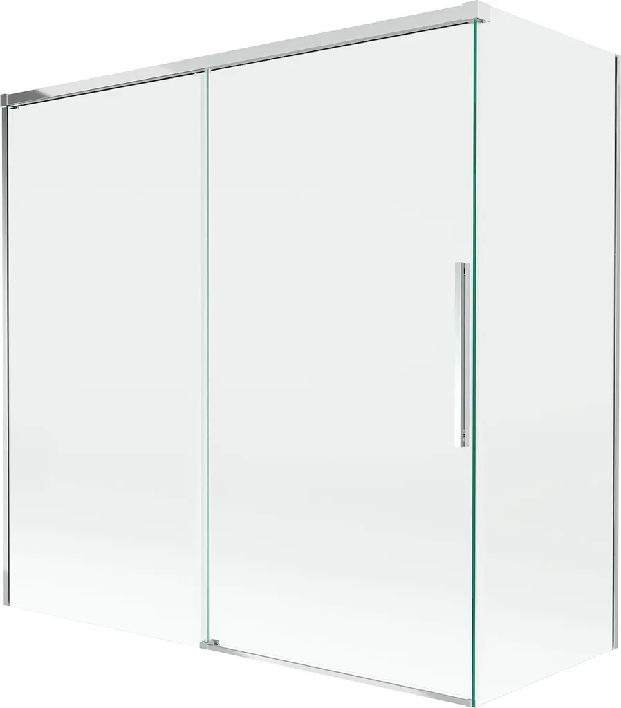 Paroi de douche 160x70 cm avec 2 panneaux coulissants verre trempé et chrome