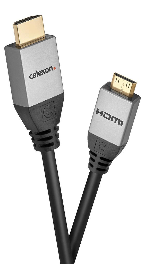 celexon HDMI auf Mini HDMI Kabel mit Ethernet - 2.0a/b 4K 3,0m - Professional Line