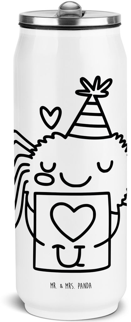 Mr. & Mrs. Panda Schul Trinkflasche Spinne Agathe Brief - Weiß - Geschenk, Treuebeweis, Ich Liebe Dich, Wasserflasche, Verliebt, sport, Thermoflas...