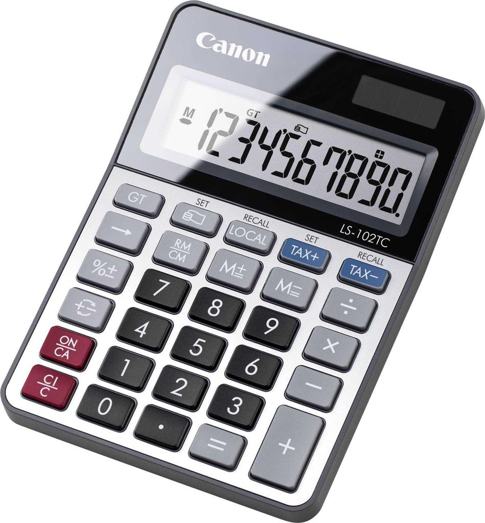 Canon Tischrechner LS-102 TC Solar-/ Batteriebetrieb