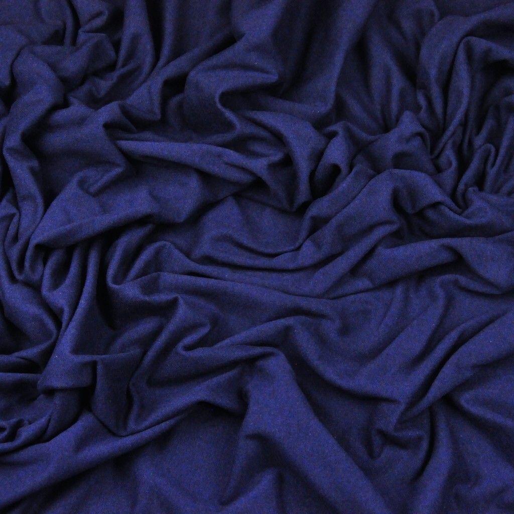 Jersey Stoff einfarbig dunkelblau