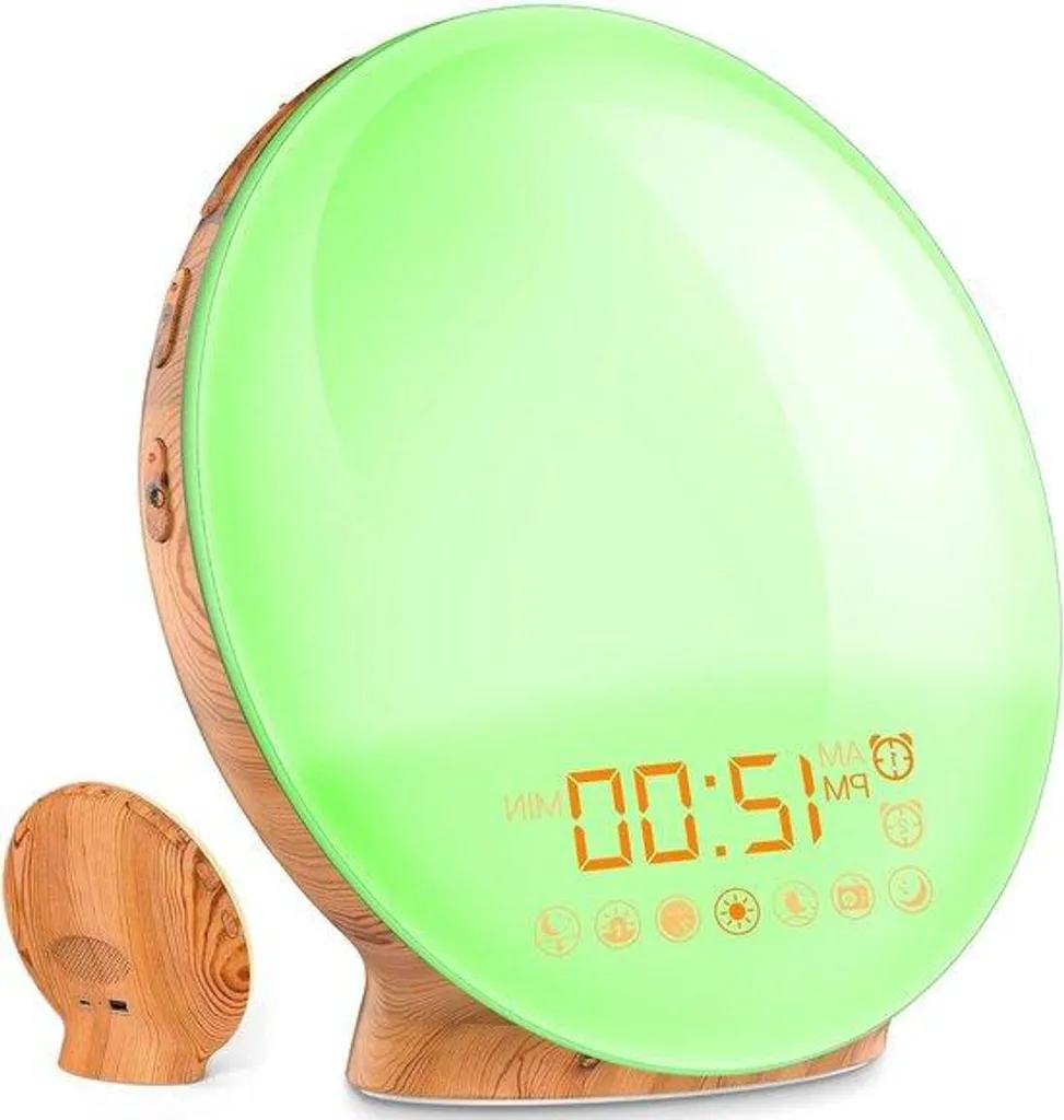 Réveil avec fonction phase de sommeil et 7 ambiances sonores pour adultes