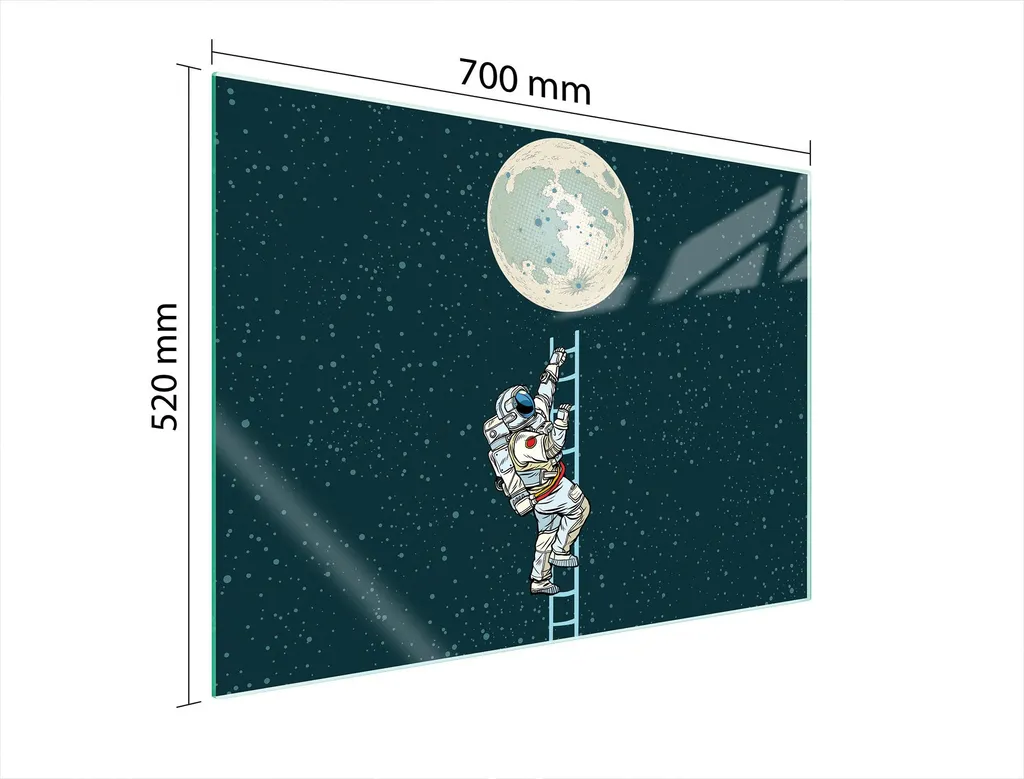 Piastra di Protezione in Vetro 70x52 Luna | Coprifornelli Universale