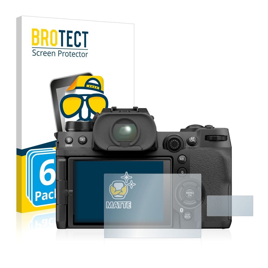 6x BROTECT Schutzfolie für Fujifilm X-H2S Displayschutz Displayschutzfolie Folie Matt Entspiegelungsfolie