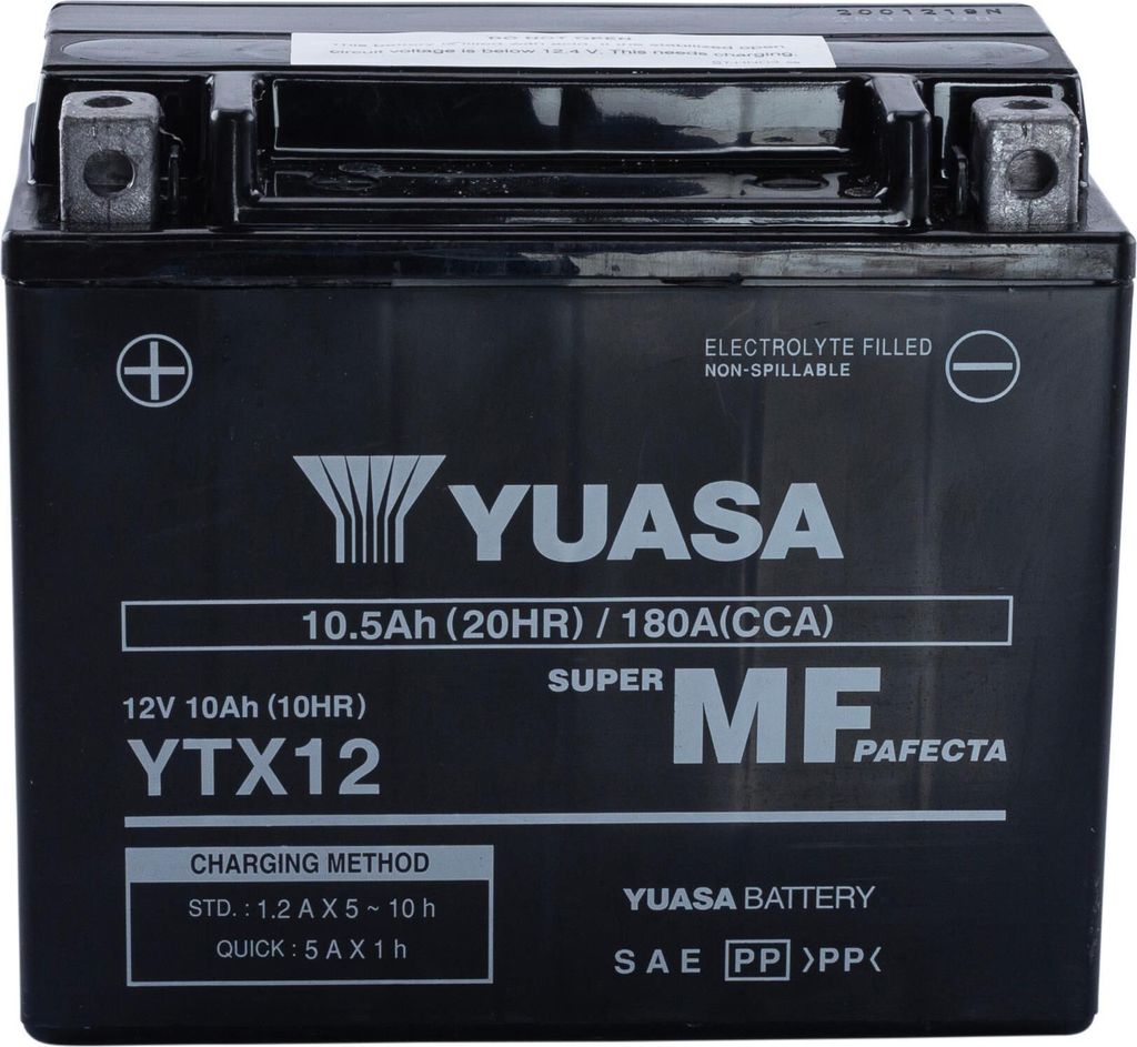 Yuasa Battery YTX12-BS Motorradbatterie Obrázok produktu 