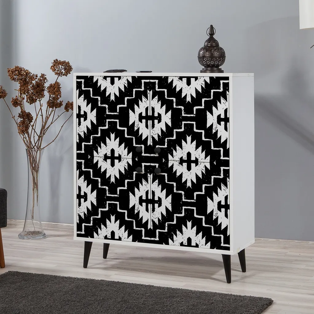 Skye Decor Multilüx Swan Armoire Blanche en Mélaminé 95 x 36 x 111 cm