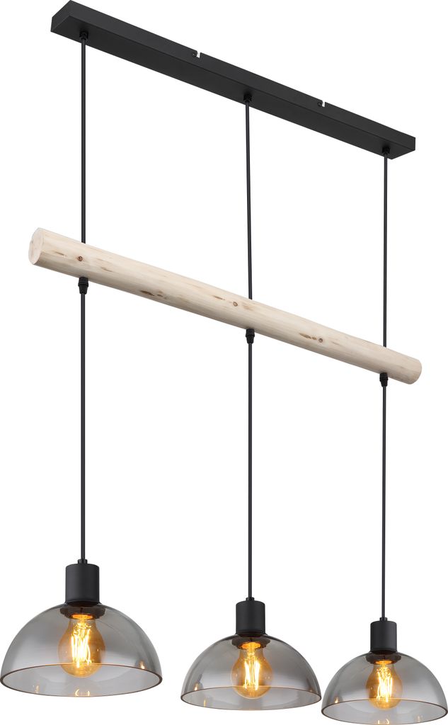 Globo Lighting Hängeleuchte Metall schwarz matt, 3x E27