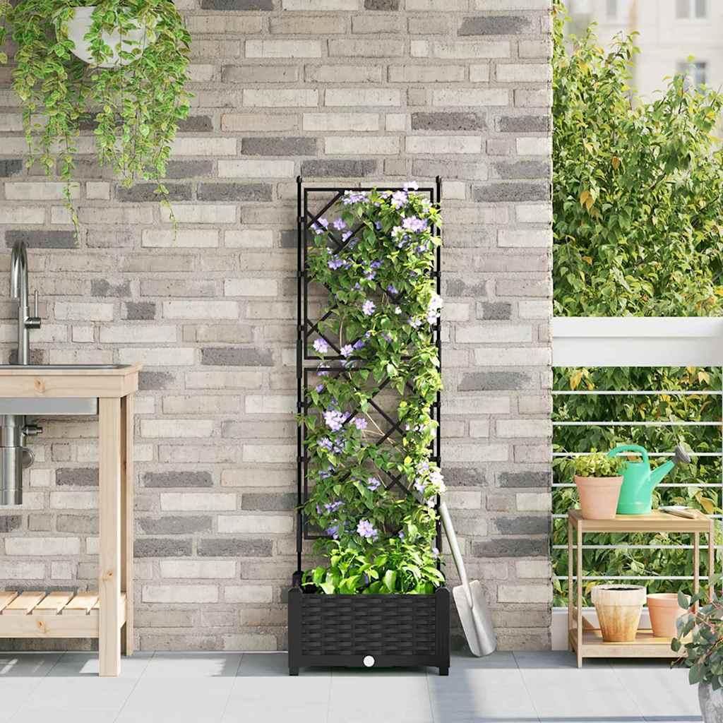 Maison Exclusive - Garten-Pflanzgefäß Schwarz 40 x 40 x 125,5 cm Kunststoff