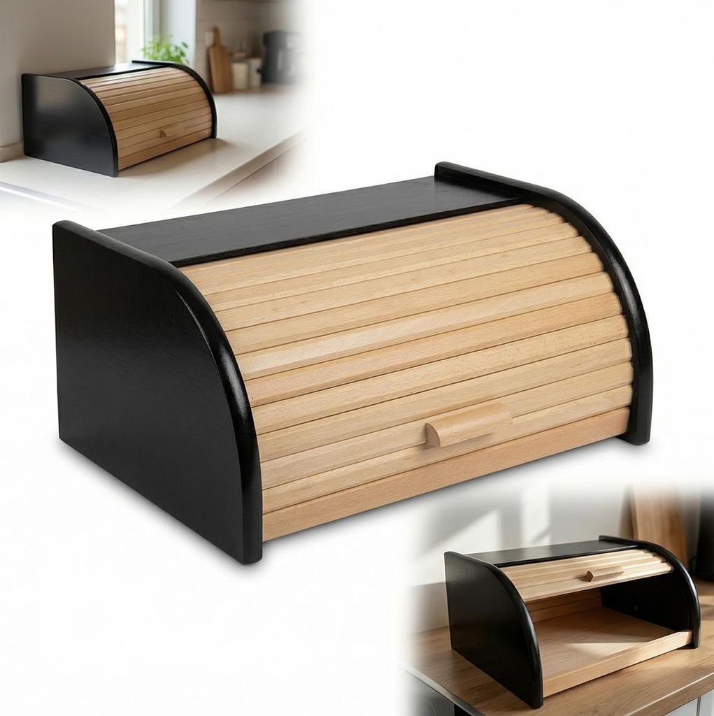 CHLEBAK: grande contenitore per il pane in legno con i lati Immagine del prodotto 