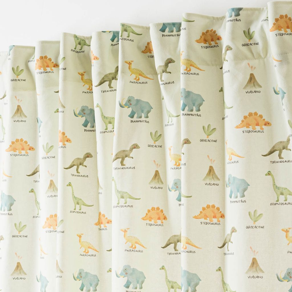 VorhangKinderzimmer Smok-Schlaufe Dinosaurier mintgrün bunt 245cm