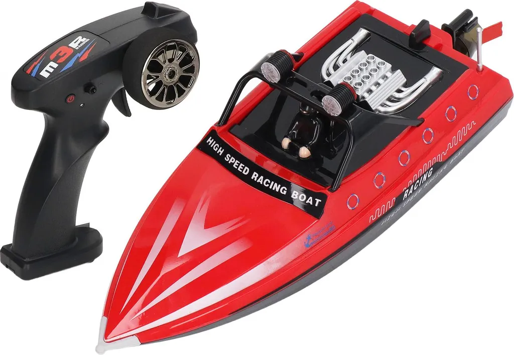 Bateau télécommandé 80m rouge - Jeu d'extérieur pour lac et piscine RC - 3