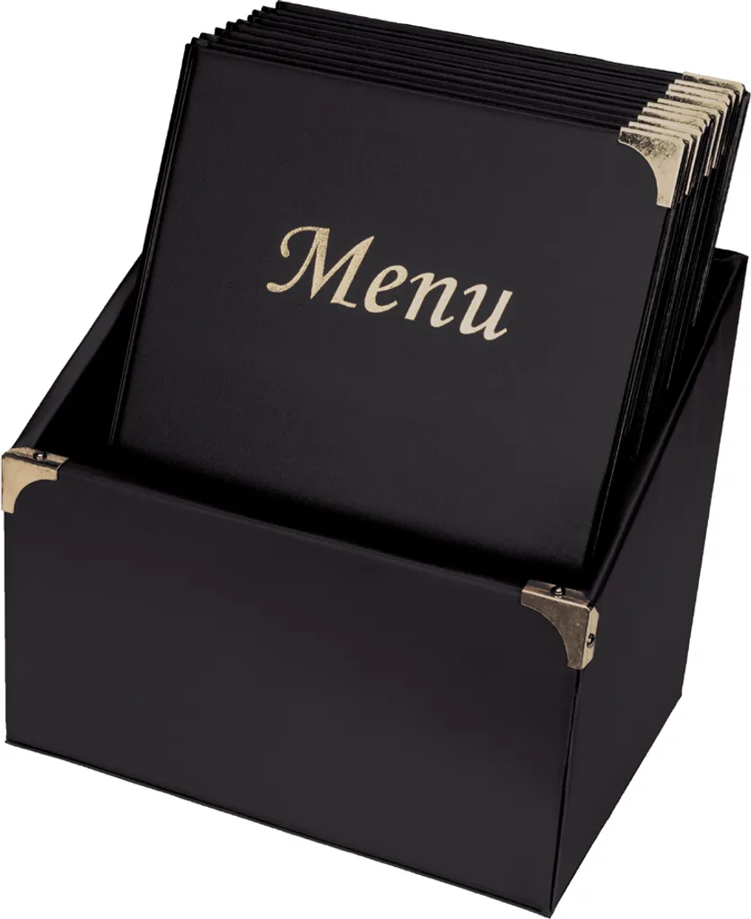 Chemises de Menu A4 Noires Securit BASIC - Lot de 10 avec Finition Mate
