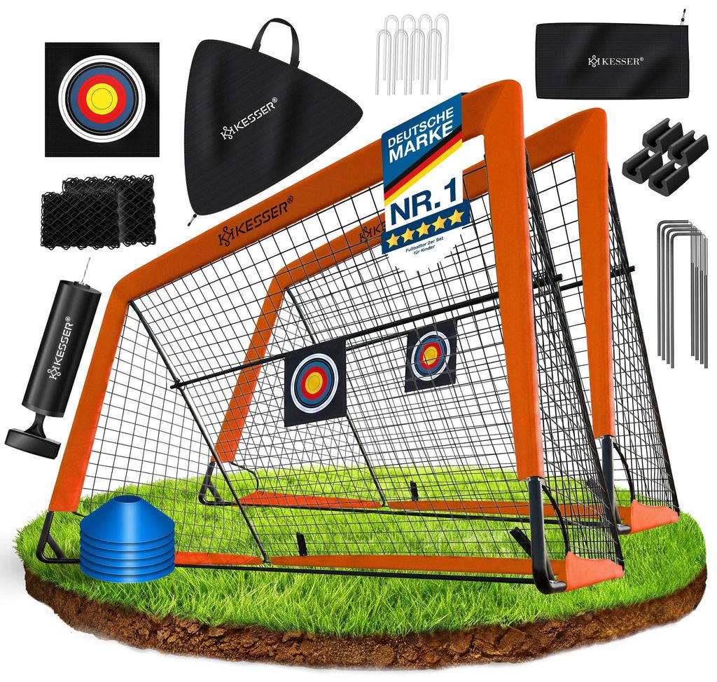 KESSER® Fussballtor 2er Set | Tolles Fußball Geschenk für Produktbild  KI-generiertes Bild