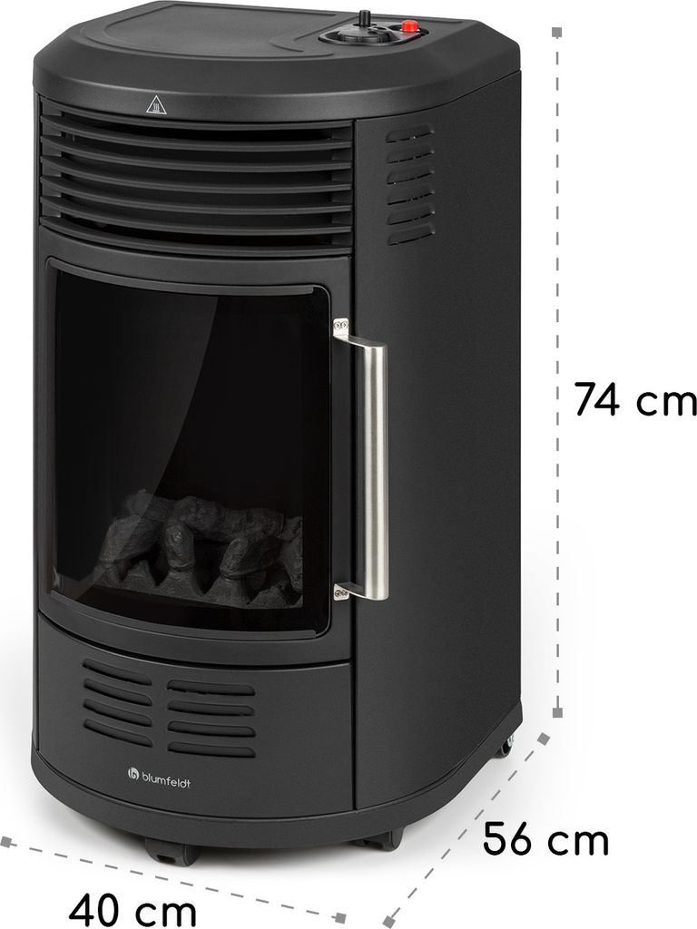 Andora Deluxe Gasheizofen Gasheizer Feuerschein bis 3,4kW Produktbild 9