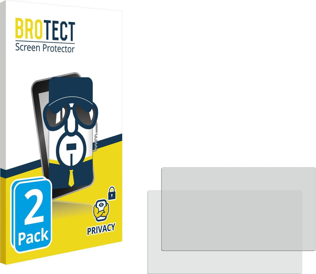 2x BROTECT Sichtschutzfolie für Smartphones und Handys mit 16.5 cm (6.5 Zoll) Displays 143 x 78 mm Anti-Spy Privacy Sichtschutz Blickschutz Folie ...