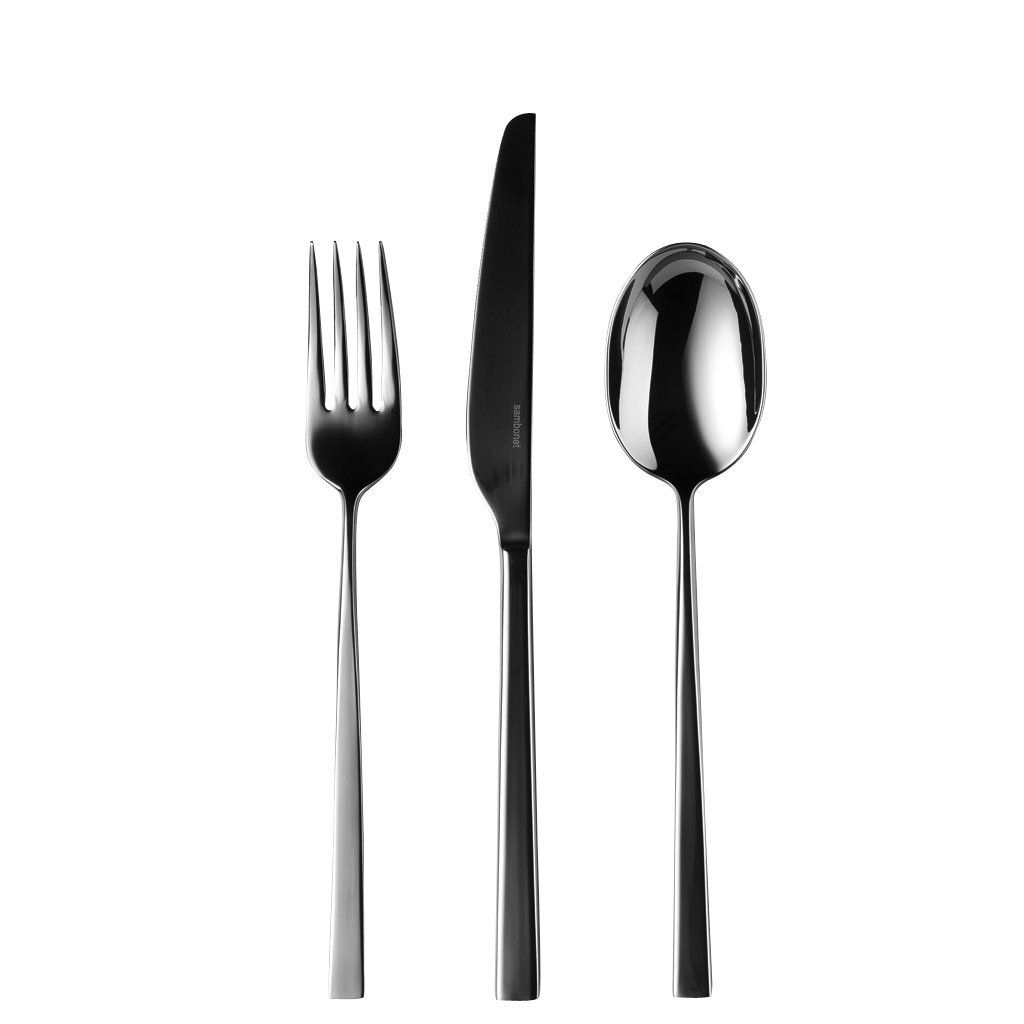Sambonet S0031 Linea Q Besteck 24tlg., Edelstahl/PVDschwarz