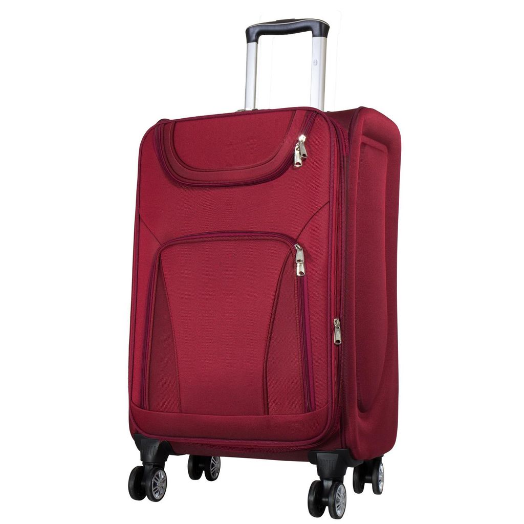 Nylon Reisekoffer mittelgroß 68cm Maribor rot Trolley 4 Produktbild 