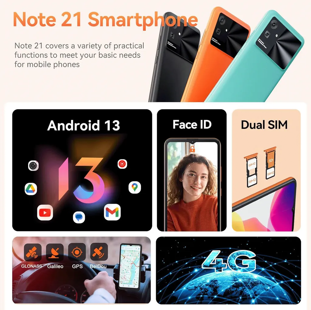 Smartphone CUBOT Note 21 Orange 128Go Android 13 Écran 90Hz Fluide - 4