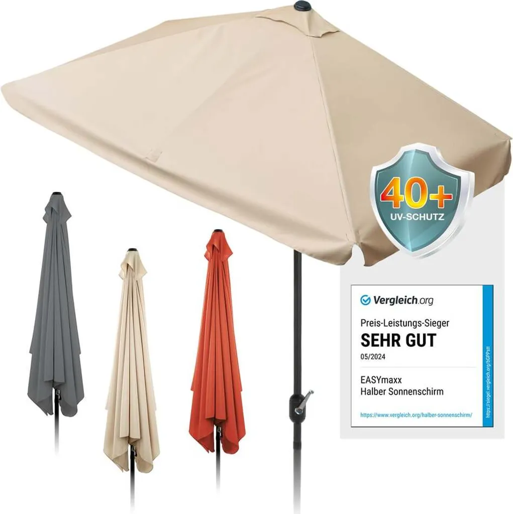Parasol Rectangulaire Beige : Solution Ombre et Anti-UV 230 x 140 cm