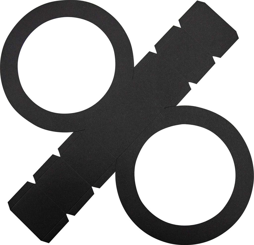 folia Laternen-Zuschnitt aus Fotokarton schwarz 5 Stück Produktbild 