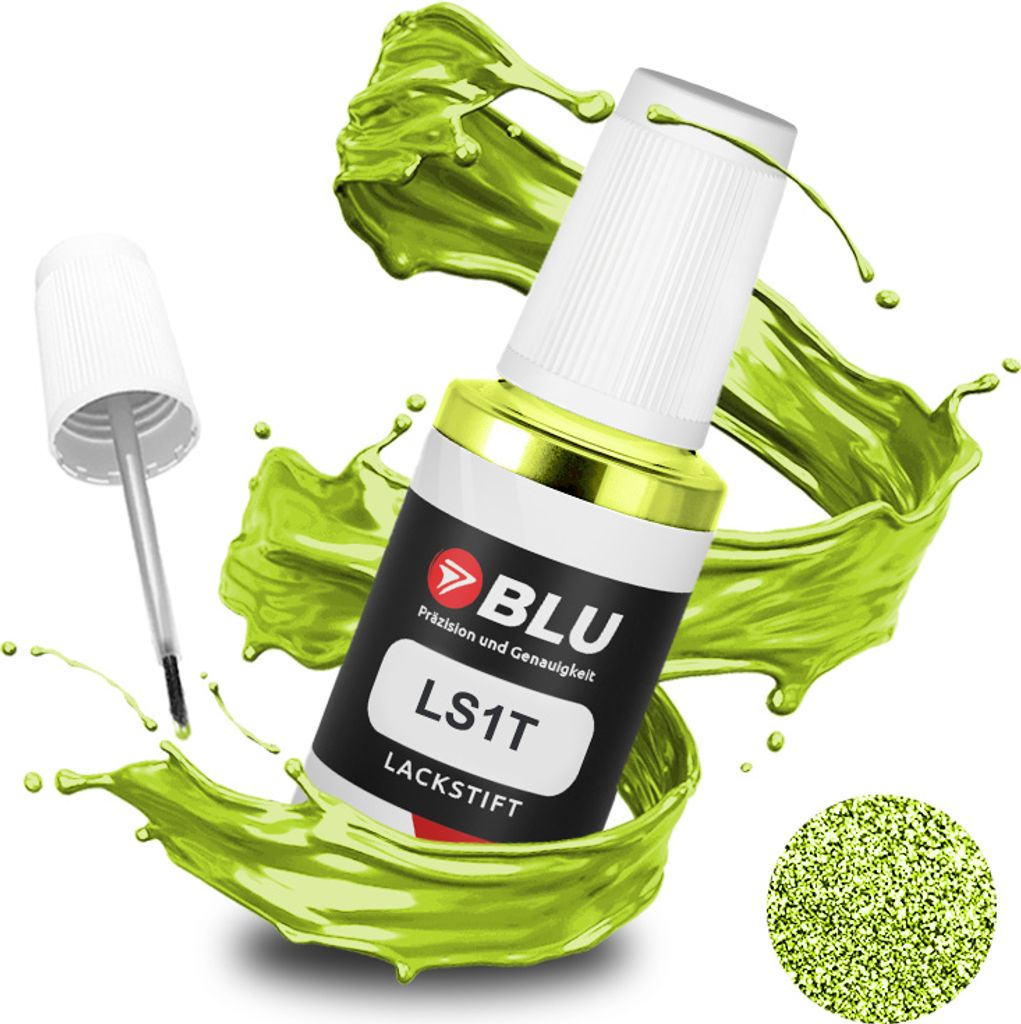BLU Auto Lackstift Grün kompatibel für Seat LS1T AmarilloCitrus | Auto Lack Reparatur Ausbesserungslack