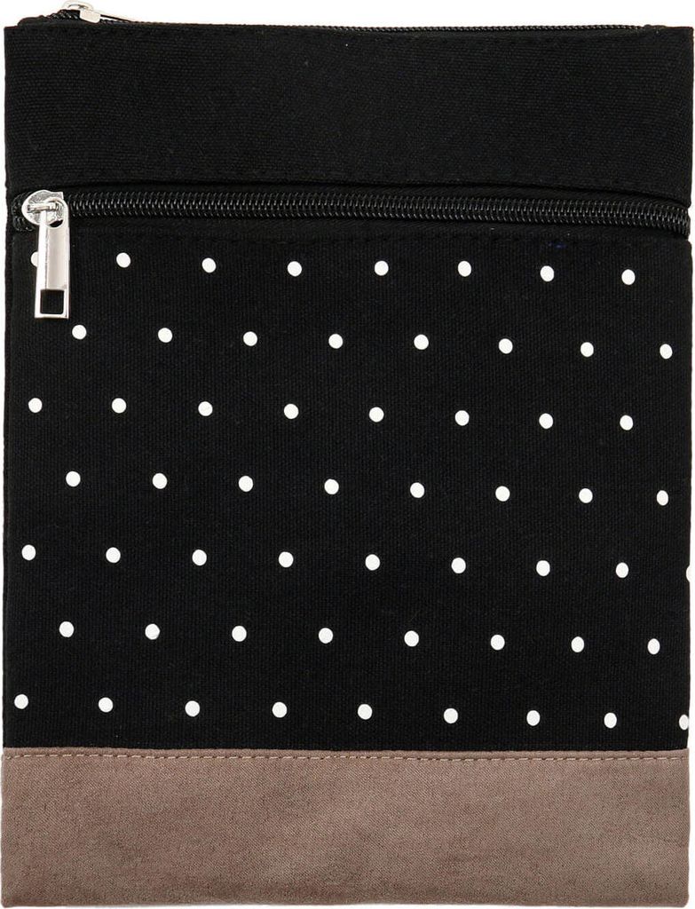 Leoberg Crossbag Tasche in verschiedenen Farben und Designs - Schultertasche aus Baumwolle in 302097-Schwarz-31