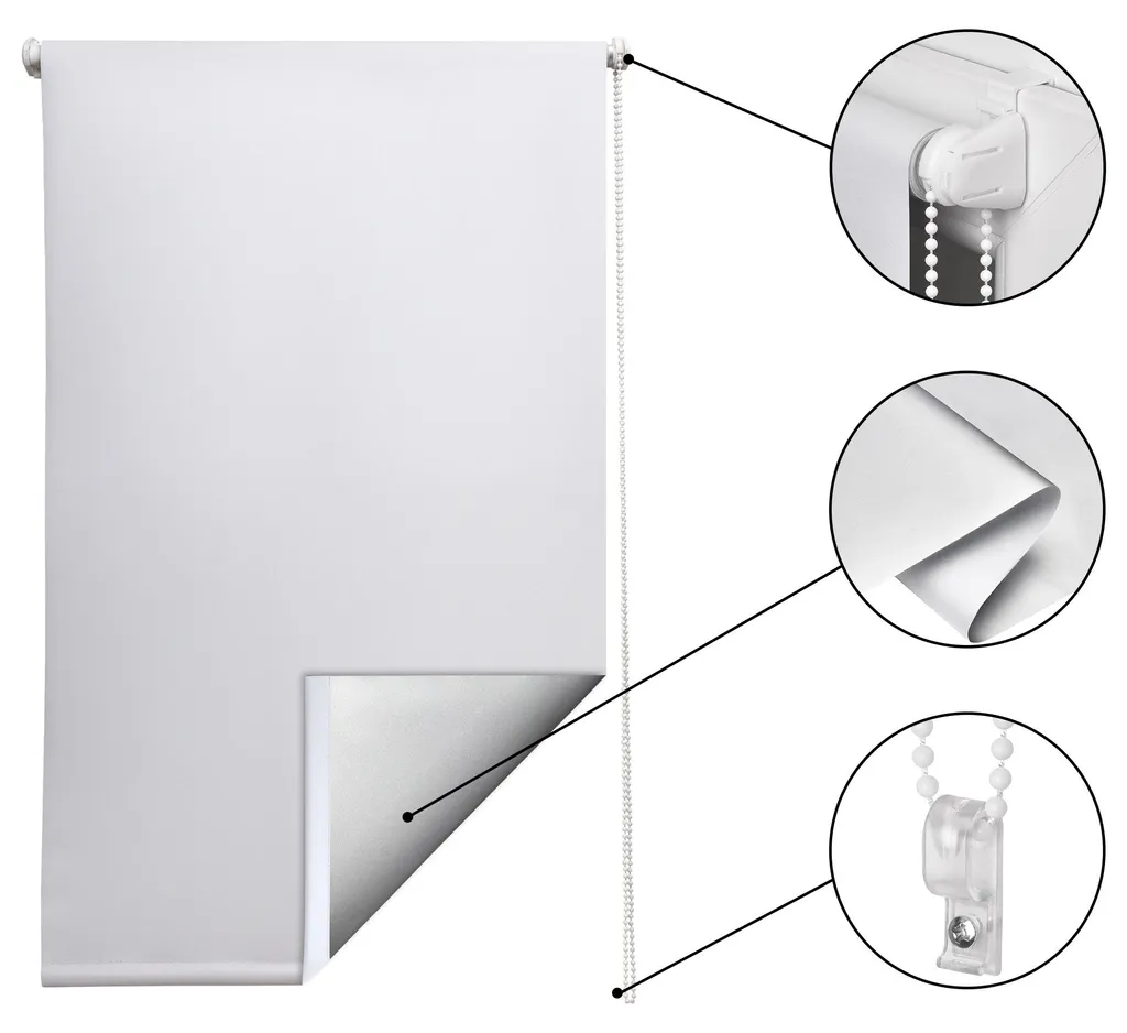 Store isolant contre la chaleur SolReflect T42 blanc 110 x 160 cm