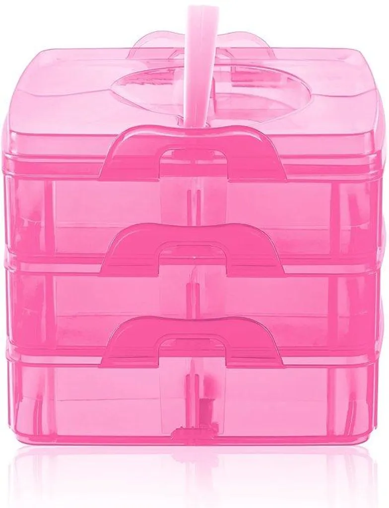 Organisateur de maquillage transparent 3 niveaux pour salle de bain