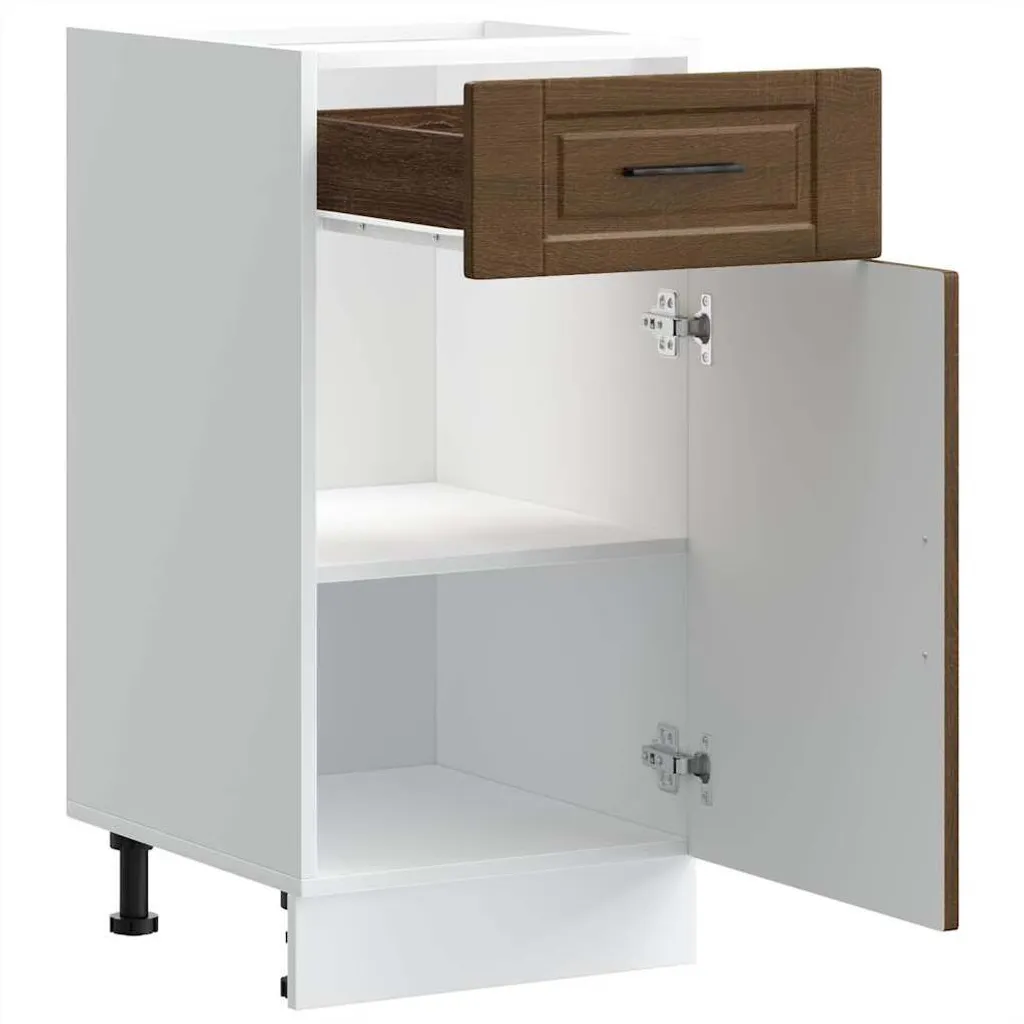 Mobile Basso Cucina SYFAX Rovere Marrone | Design Porto Multistrato - 4