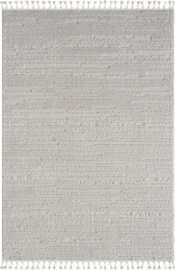 Tapis de salon blanc Enya 140x200 cm - Revêtement de sol textile doux