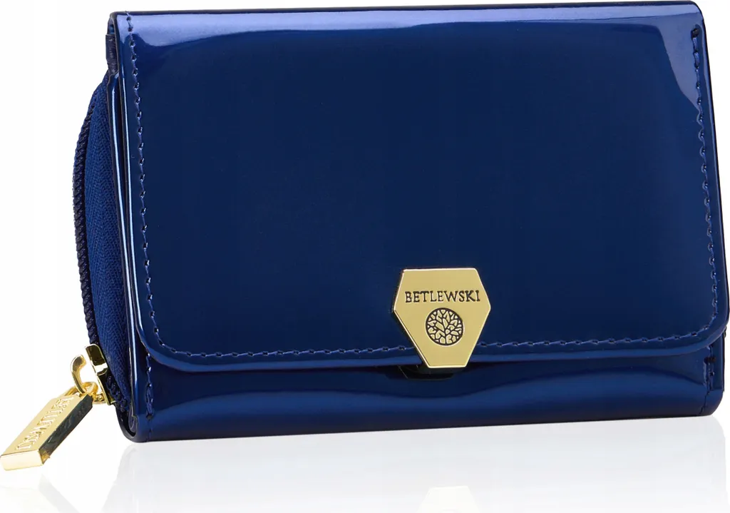 Portefeuille Anti-Piratage Cuir Bleu contre le Vol de Données Bancaires