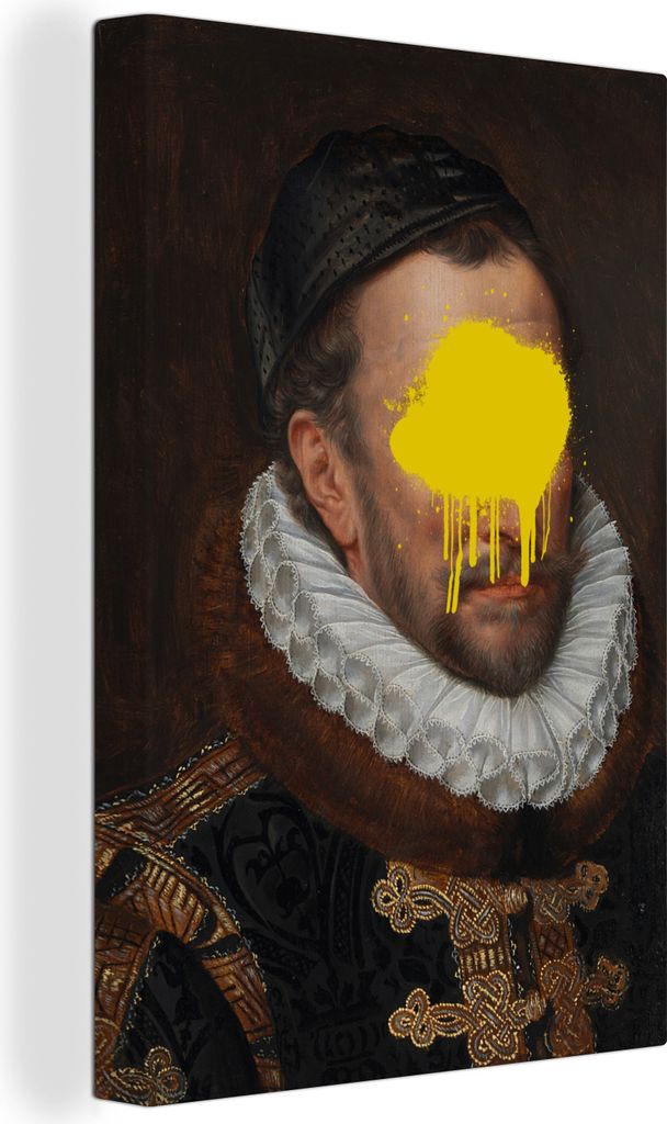 OneMillionCanvasses - Leinwandbilder - 90x140 cm, Wilhelm von Oranien - Adriaen Thomasz - Gelb, Wandbilder Kunstdruck Wanddekoration - Foto auf L...