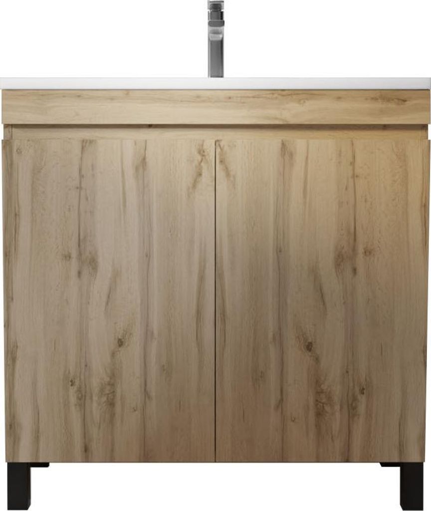 Meuble de salle de bains 60 cm TIMBER -Reproduction Chêne Image du produit 
