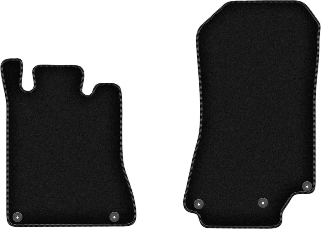 Tappeti in Velluto per Mercedes SL R129 (89-01) Neri con Bottoni Clip