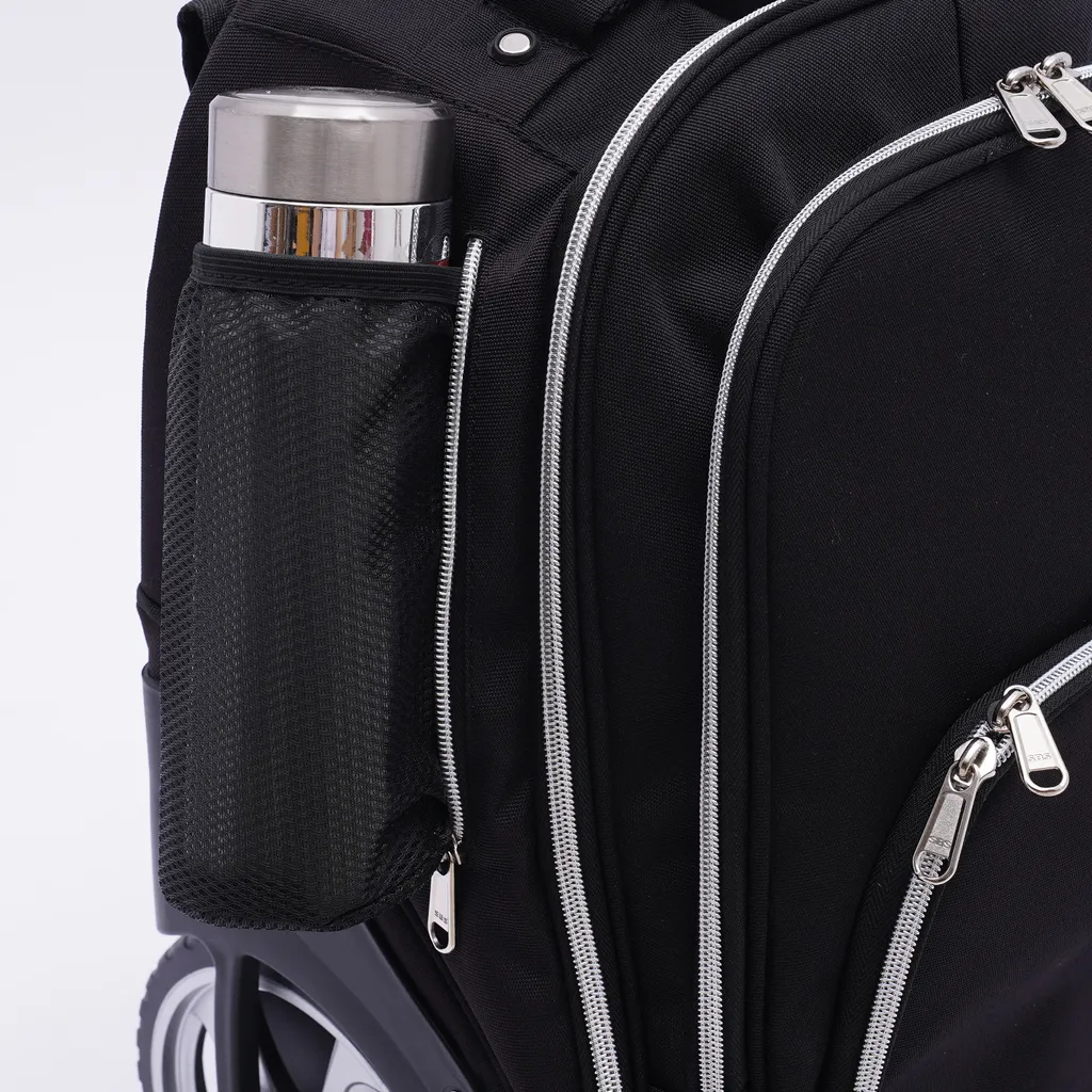 Sac à dos à roulettes informatique et bagage cabine noir polyvalent - 8
