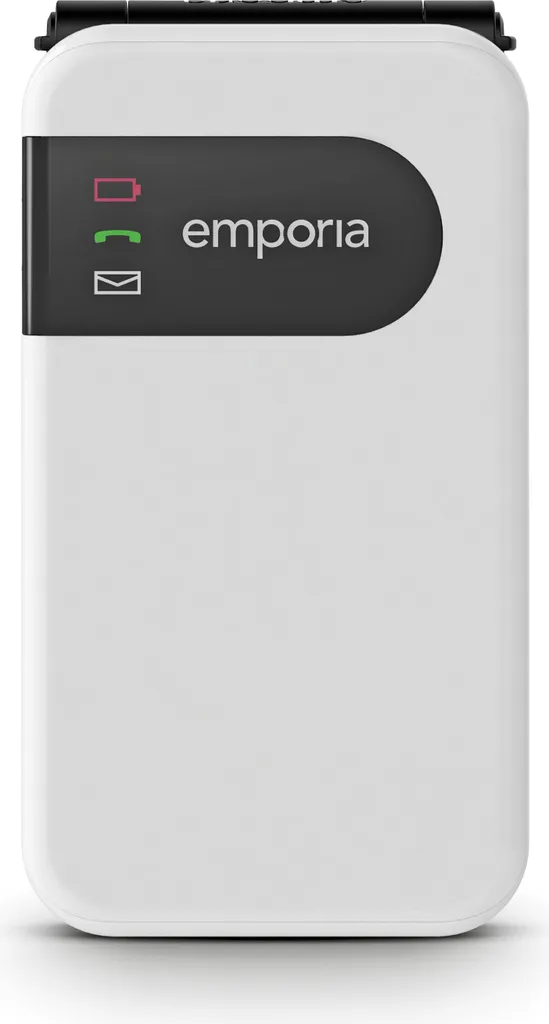 Emporia SIMPLICITYglam, Telefono cellulare pieghevole, 7,11 cm (2,8"), 240 x 320 pixel, Bluetooth, 1300 mAh, Bianco