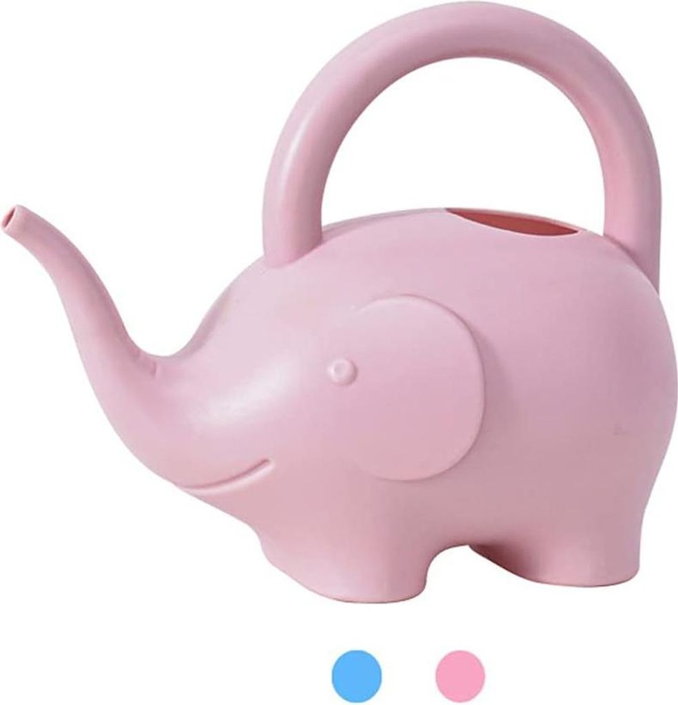 15 L Kunststoffgießer für kleine leichte süße Indoor-Outdoor Gartenpflanzen Erwachsene Kinder Spielzeug Elefant Gießkanne - rosa