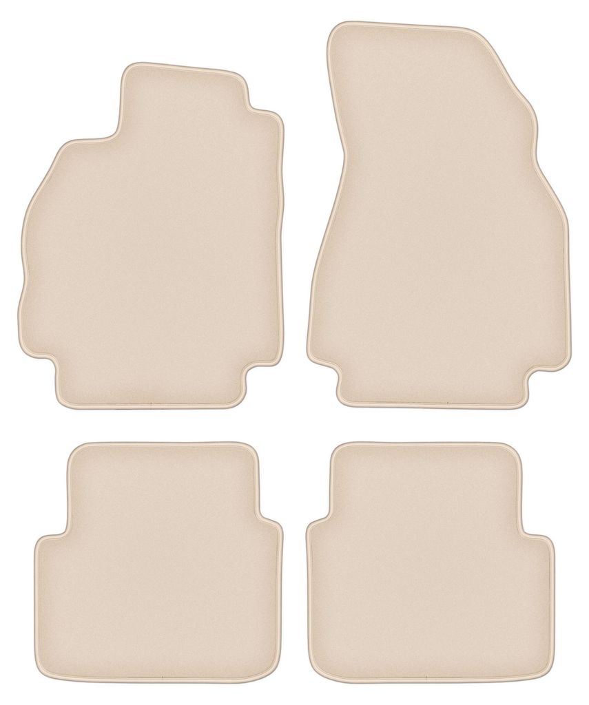 DURBAN Beige Velours-Fußmatten-Set für Renault Megane II Kombi, Grandtour (2002-2008)