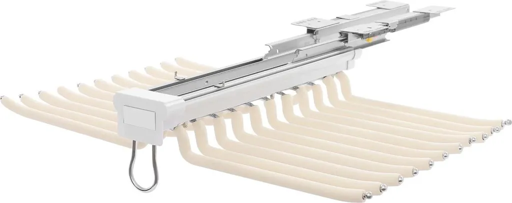 Cintre coulissant pour pantalon avec 22 tiges antidérapantes beige