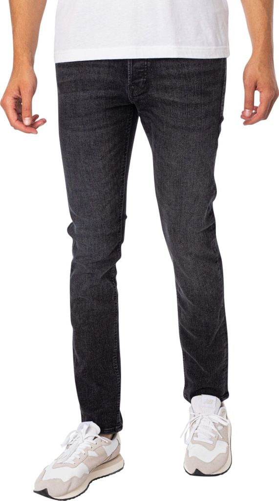 JACK & JONES Glenn Original loose fit, heren jeans, zwart denim