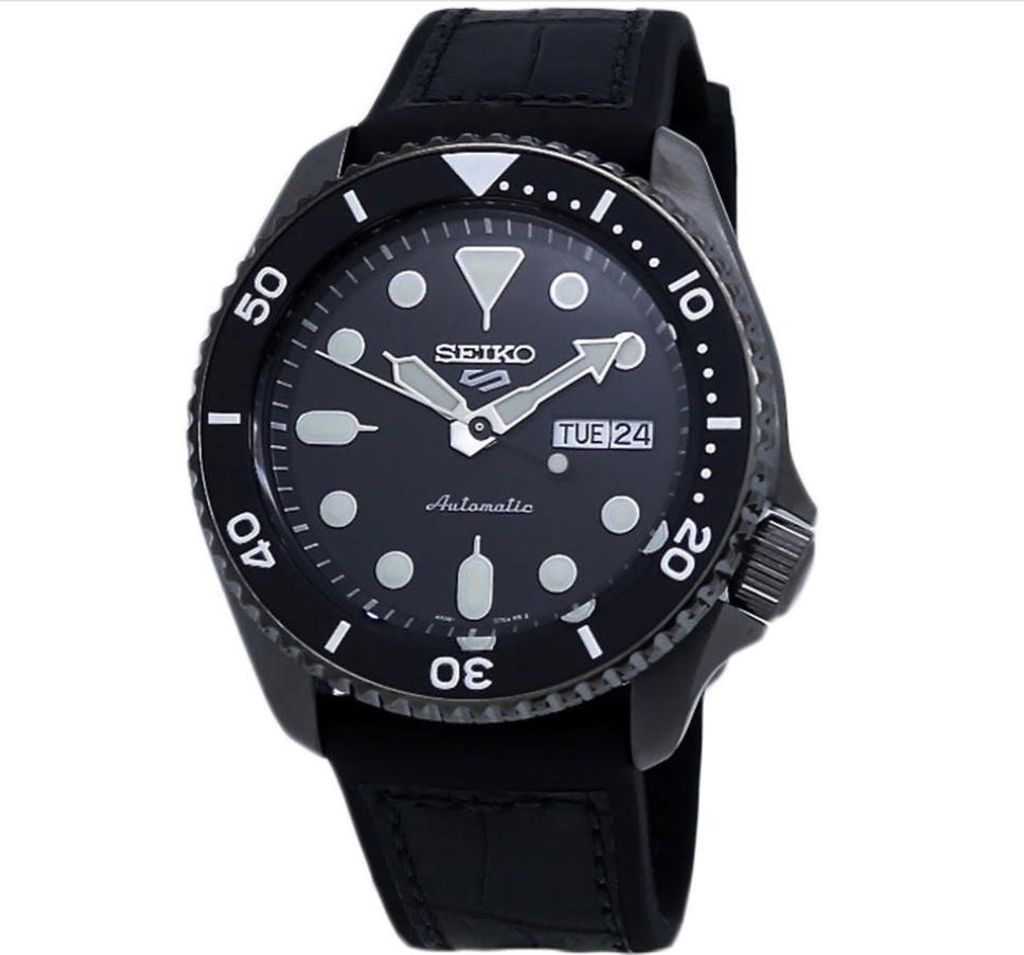 Seiko 5 Sports Automatik Schwarz Kautschuk SRPD65K3 Produktbild 