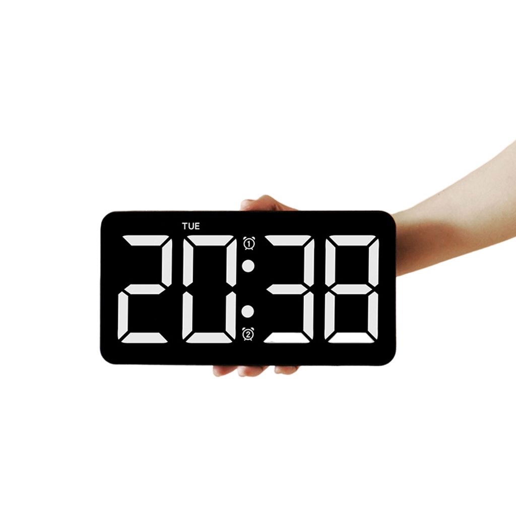 Digitale Wanduhr, großes Display, 10,5 Zoll, LED-Wecker mit Produktbild 1