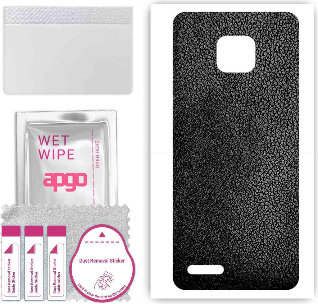apgo Rückseite Schutzfolie, Skin, kompatibel mit Ulefone Note 7T, Hinten Displayschutzfolie aus Vinylfolie, kratzfest, einfache Montage - Schwarze...