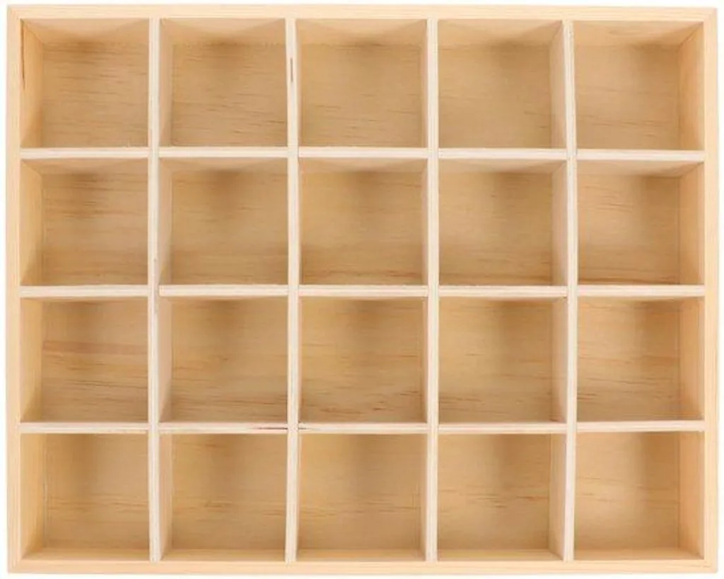 Armoire à vêtements en bois à 20 compartiments pour dressing organisé