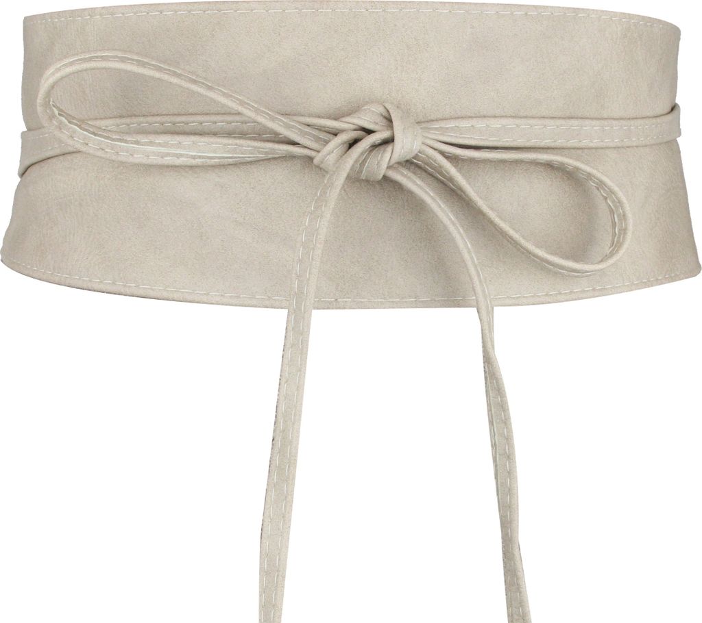 Damen Taillengürtel, breiter Wickelgürtel Obi Gürtel zum Schnüren Hüftgürtel Bindegürtel, Beige